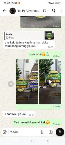 Testimonial Papan Bunga Pernikahan anjun