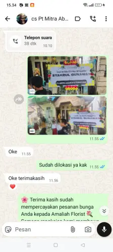 Testimonial Papan Bunga anjun